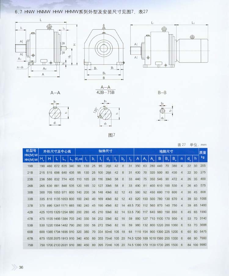 2004星轮减速器型号及外型安装尺寸